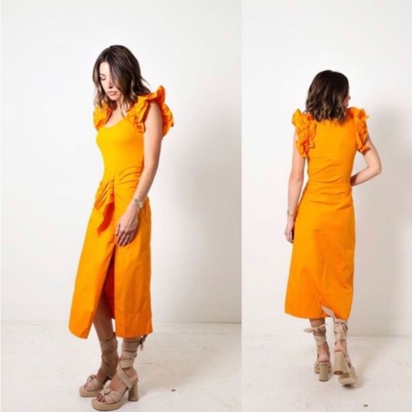 Ulla Johnson Isabella Dress in Marigold - Picture 5 of 14